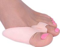 Healtheveryday®Soft Silicone Hollow Hole Cushion Bunion Toes Protector Straightener Splint Pad Spreader Corrector Adjuster Separator Foot Pain Relief Unisex Upgraded 3rd Generation (Skin)