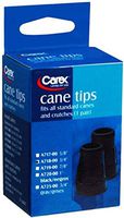 Carex Health Brands Fga71800 3/4" Black Cane Tips 2 Count