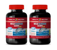 Support Brain Function - Wild Alaskan Salmon Oil 2000 MG - Omega 3 - Fish Oil Omega 3 Supplement - 2 Bottles 180 Softgels