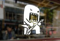 25 Centimeters Domo-kun Rocker Vinyl Stickers Funny Decals Bumper Car Auto Computer Laptop Wall Window Glass Skateboard Snowboard