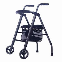 TYJ-USA Walker, Good Walker, Old Walker, Collapsible, Elderly Walker, Shopping Cart, Four-Wheeled Walker, Walker, Buy Food Cart (Color : Black, Size : 7858cm)