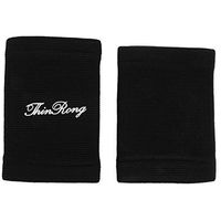 uxcell Pair Black Stretchy Band Letters Print Wrist Support Protector 2 Pcs