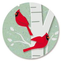 Birch Forest Christmas Envelope Seals - Set of 72 Holiday Envelope Stickers