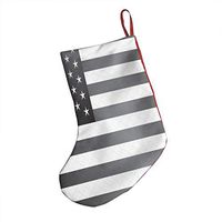 Christmas Decorations Stockings 18" Black and White American Flag Personalized Big Xmas Socks for Home Decor