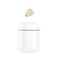 PETU Bluetooth Earphones, Smallest One-Button Control Wireless Earbuds, Mini Bluetooth 4.2 Sweatproof 3D Stereo Hi-Fi Sound Headphones with Charging Case (Beige)