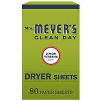 Mrs. Meyer’s Clean Day Dryer Sheets, Lemon Verbena Scent, 80 count