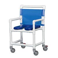 IPU VL OF9200 MS MID-Size (Wide) Rolling Shower Chair 350LBS Capacity (Blue)