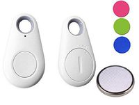 Yiiena White GPS Locator New Smart Bluetooth Tracer GPS Locator Tag Alarm Wallet Key Pet Dog Tracker