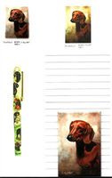 Red Dachshund Stationery Gift Set