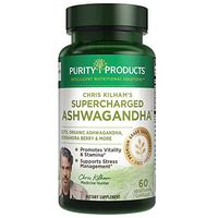 Chris Kilham's Supercharged Ashwagandha by Purity Products - Featuring Organic Ingredients – Organic KSM-66 Ashwagandha, Organic Schisandra Berry and Organic Super Fruits - 60 Vegetarian Capsules