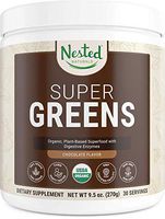 Super Greens Chocolate | #1 Green Vegetable Superfood Powder | 100% USDA Organic Non-GMO Vegan Supplement | 20+ Whole Foods (Wheat Grass, Spirulina, Chlorella), Probiotics, Enzymes Smoothie Mix