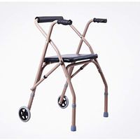 Yadianna Cozy Walker Elderly Disabled Four-Legged Cane with Seat Pulley Folding Non-Slip Walking Stick with Hospital