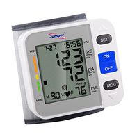 Jumper Automatic JPD-900W Medical Wrist Blood Pressure Monitor Cuff, Digital Electronic BP Meter Pulse Rate Irregular Heartbeat Measurement with Large LCD Display for Adult Senior Health Monitoring