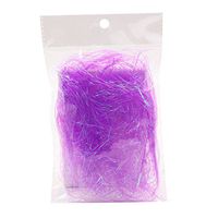 8g/Bag Metallic Iridescent Foil Tinsel Angel Hair Shreds Gift Wrap Box Easter Basket Filler Wedding Party Present Wrapping DIY Supplies - Grey Violet