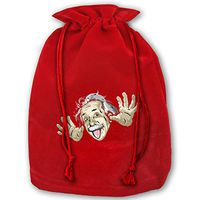 TPSXXY Funny Albert Einstein Large Christmas Drawstring Bag Santa Present Bag Basket Gifts Sack