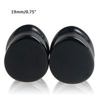 Natural Stone Teardrop Ear Plugs Tunnel Ear Expander Stretcher Piercing Jewelry Best Jewerly Accessory Trendy Unique Accessories Styling | Types - Obsidian 19mm
