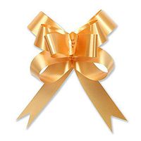 Berwick Offray 3910015 Butterfly Ribbon Pull Bow, 4'' Diameter with 8 Loops, Gold 100 Pieces