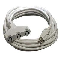 Milspec 10' Pro Power SJTW 12/3 AWG Triple Tap Extension Cord, White