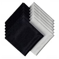 15 Microfiber Cleaning Cloths - For Cell Phones, Laptops, Tablets, Glasses, Spectacles, Silverware, and Delicate Surfaces