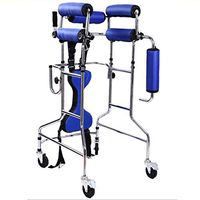 OCYE Compact Folding Walker with Seated Luxury Portable Standing Frame Medical Walker with Adjustable Height Support up to 220 pounds