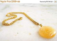 Crystal Gemstone Yoga Jewelry Spiritual Healing Chakra Necklace Jewelry Solar Plexus Chakra Activation Balancing Yellow Aventurine Necklace