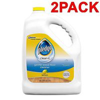 Pledge Gentle Wood Floor Cleaner, Lemon, 128 Fluid Ounce (2-Pack)