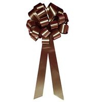 Brown Pull Bows with Tails - 8" Wide, Set of 6, Thanksgiving, Anniversary, Birthday, Christmas