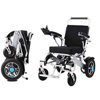 KuiGu Electric Wheelchair, Foldable Elderly Disabled Aid Car Dual Controller Intelligent Compact Portable Lightweight Scooter Can Drive 15km