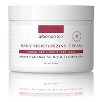 Siberian Silk Eczema Treatment Cream w/Sea Buckthorn Berry- Organic Coconut Oil Based Anti-Itch Cream - Natural Body Healing Moisturizer for Eczema Relief & Dry Skin - Rash Treatment, Skin Hydration