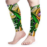 BLongTai Slices of Citrus Fruit Onions Calf Compression Sleeve Men Womens Running Leg Sleeve for Shin Splint Muscle Pain Relief (1 Pair)