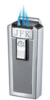 Personalized Caseti Tripolis Triple Jet Flame Cigar Lighter - White Carbon Fiber with Free Engraving