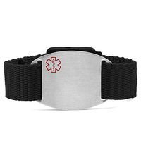 StickyJ USA Kids Black Sport Strap Medical Alert
