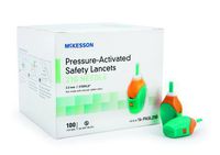 MCK16212400 - Mckesson Brand Lancet McKesson Pressure Activated Safety Needle 2.0 mm Depth 21 Gauge