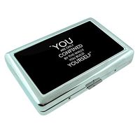 Your Walls Em1 Hip Silver Cigarette Case Id Holder Metal Wallet 4" X 2.75" RFID Protection