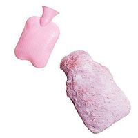 SOHAPY Winter Hot Water Bottle with Soft Fleece Cover, Keep Warm in Winter for Women Girls and Kids (2 Litre, Pink)