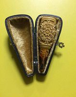 Handmade Engraved Meerschaum Cigarette Holder -Gift in a Special Box