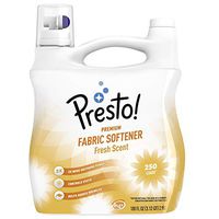 Amazon Brand - Presto! Concentrated Fabric Softener, Fresh Scent, 250 Loads, 100 Fl Oz
