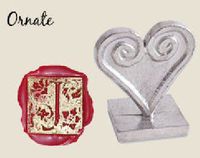 Initial Wax Seal Stamp 3/4" -Square Pewter Ornate Letter J