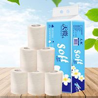 10pcs Toilet Paper, Household Hollow Core Paper Log Thicker Napkin Toilet Paper Hand Towel Table Paper (white)
