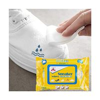 Disposable Shoes Cleaning Wipes,Wet Wipes, Alcohol Free,Premoistened Individual Seal Shoe Shine Wipes,Clean & Renew Leather Wipes, Quick Way to Polish Shoes,for All Leather Colors (12 Pieces)