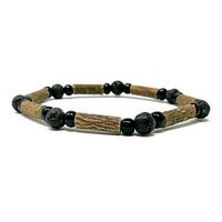 Pure Hazelwood Adult Stretch Single Diffuser Bracelet | Black Lava Stones #S53