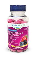 SoundHealth Extra Strength Heartburn and Gas Relief Chews, Mixed Berry Flavor, 82 Count Bottle