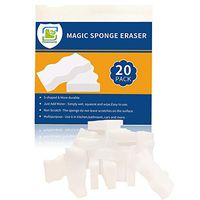 20Pcs Magic Eraser Sponges White Cleaning Pads,Just Add Water Dust Remover S-Shaped Multi-Functional Melamine Foam Cleaner for Walls Shoes Cups Cars
