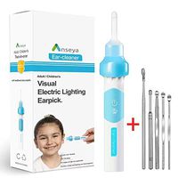 Ear Wax Removal Kit, Anseya Electric Vacuum Ear Cleaners for Adults and Kids Soft Silicone Automatic Earwax Removal Tools with LED Light Powerful Suction