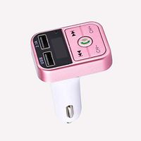 ETbotu Car Kit Handsfree Wireless Bluetooth FM Transmitter LCD MP3 Player USB Charger Rose Gold