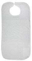 Pack of 3 Terry Adult Bib with Velcro Closure - 3 Colors to Choose from ((3) White)