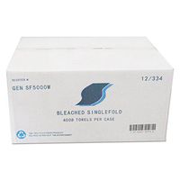 GENSF5000W Single-Fold Paper Towels, 9 x 9.45, White, 334/Pack