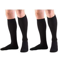 Truform 1913, Diabetic Compression Socks, 8-15 mmHg, Knee High, Cushion Foot, Black, X-Small (Pack of 2)