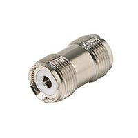 UHF Coupler Female to Female Inline Adapter Coaxial Connector Double UHF Female In-Line Jack to Jack Commercial Grade Nickel Plated with Delrin Insulator TV Antenna Satellite Components Plug