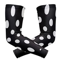 LEVEIS Dots Black White Arm Sleeves UV Protection for Men Women Sunblock Protective Gloves Running Golf Cycling Driving Long Arm Cover 1 Pair